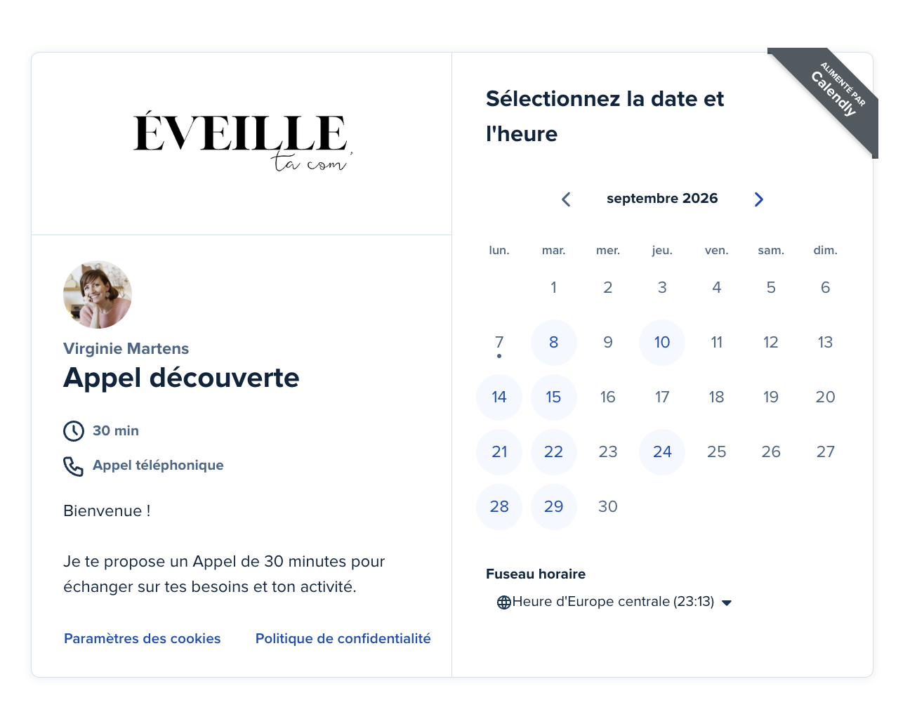 realiser page accueil site web