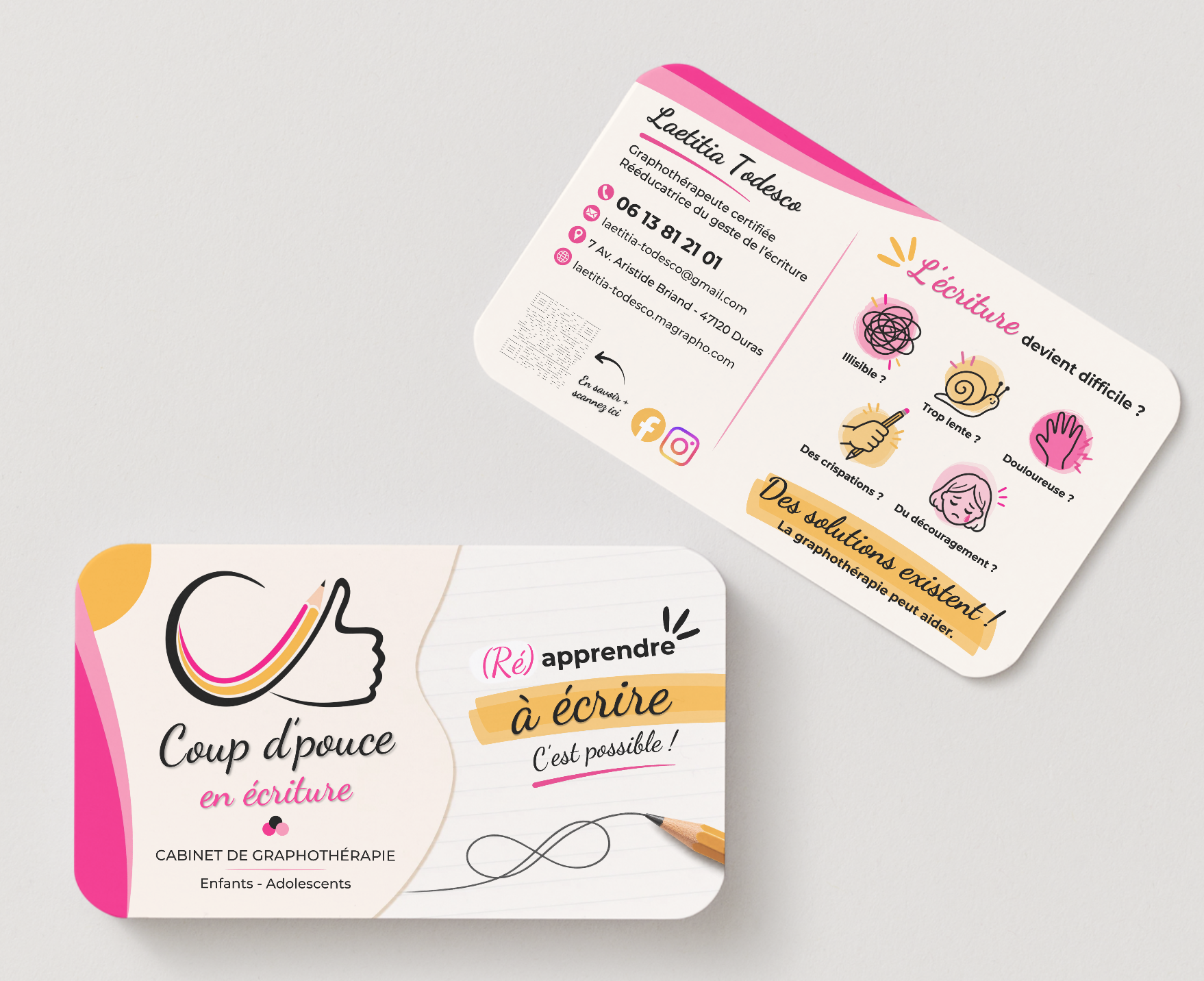 Cartes de visite - Laetitia - Graphothérapeute