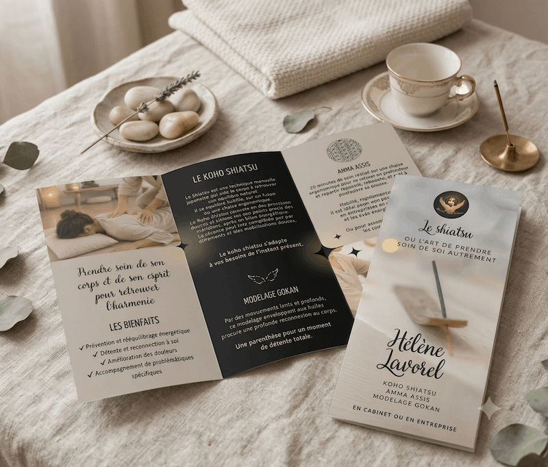 creation brochure therapeute